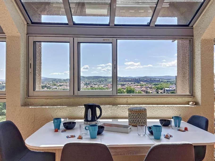 カルカソンヌLe Panoramique - Sublime Vue Sur La Citeアパートメント エクステリア 写真